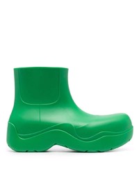 Мужские зеленые резиновые ботинки челси от Bottega Veneta