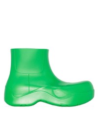 Мужские зеленые резиновые ботинки челси от Bottega Veneta
