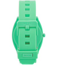 Женские зеленые резиновые часы от Nixon