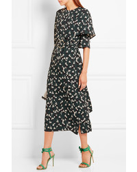 Женские зеленые сатиновые босоножки от Gianvito Rossi