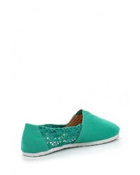 Женские зеленые слипоны от Topway