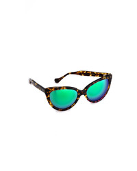 Женские зеленые солнцезащитные очки с леопардовым принтом от Dita
