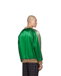 Мужские зеленые спортивные штаны с принтом от Gucci