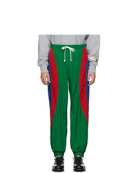 Мужские зеленые спортивные штаны с принтом от Gucci