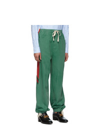 Мужские зеленые спортивные штаны от Gucci