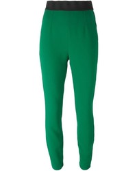 Зеленые узкие брюки от Dolce & Gabbana