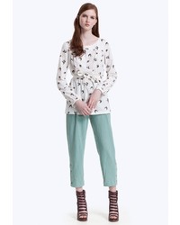 Зеленые узкие брюки от LO