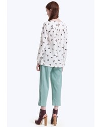 Зеленые узкие брюки от LO