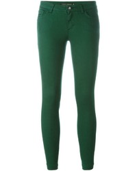Зеленые хлопковые джинсы скинни от Dolce & Gabbana