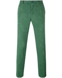 Зеленые шерстяные брюки чинос