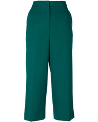 Женские зеленые шерстяные брюки от Rochas