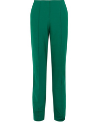 Зеленые шерстяные классические брюки