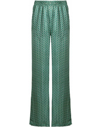 Зеленые широкие брюки с принтом от Faith Connexion