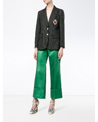 Зеленые широкие брюки от Gucci