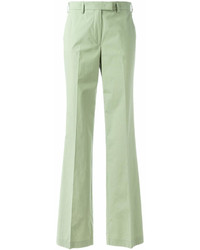 Зеленые широкие брюки от Etro
