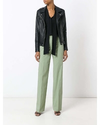 Зеленые широкие брюки от Etro