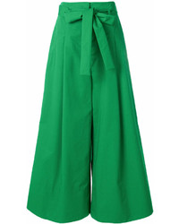 Зеленые широкие брюки от Krizia