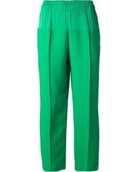 Зеленые широкие брюки от Lanvin