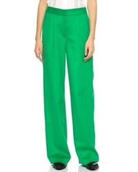 Зеленые широкие брюки от Lisa Perry