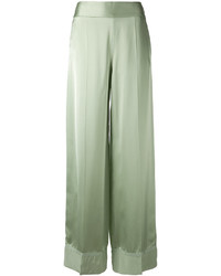 Зеленые широкие брюки от Maison Margiela