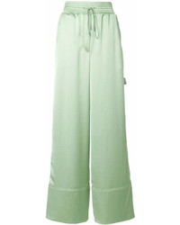 Зеленые широкие брюки от Off-White