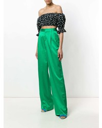 Зеленые широкие брюки от ATTICO