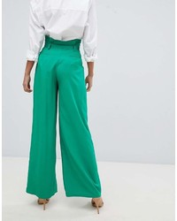 Зеленые широкие брюки от Missguided