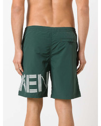 Зеленые шорты для плавания с принтом от Kenzo
