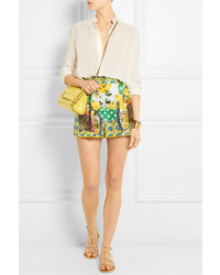 Женские зеленые шорты с принтом от Dolce & Gabbana