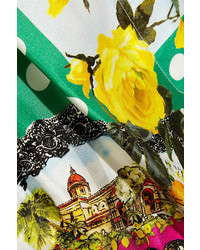 Женские зеленые шорты с принтом от Dolce & Gabbana