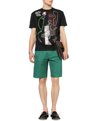 Мужские зеленые шорты от Raf Simons