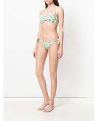 Зеленый бикини-топ с принтом от MC2 Saint Barth