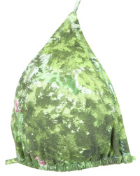 Зеленый бикини-топ с принтом от Isolda