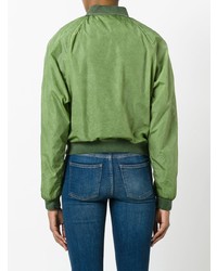 Женский зеленый бомбер от Tomas Maier