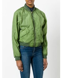 Женский зеленый бомбер от Tomas Maier