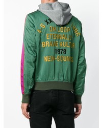 Мужской зеленый бомбер от Diesel