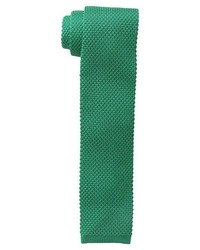 Зеленый вязаный галстук
