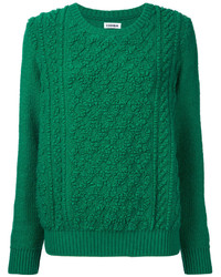 Женский зеленый вязаный свитер от Coohem