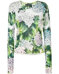 Женский зеленый вязаный свитер от Dolce & Gabbana