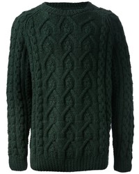Мужской зеленый вязаный свитер от Maison Martin Margiela