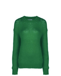 Женский зеленый вязаный свитер от Prada