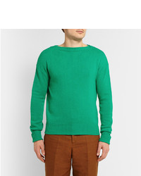 Мужской зеленый вязаный свитер от Burberry