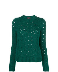 Женский зеленый вязаный свитер от Roberto Collina