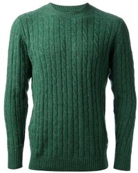 Мужской зеленый вязаный свитер от Wood Wood