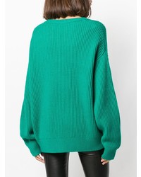 Зеленый вязаный свободный свитер от IRO