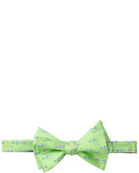 Зеленый галстук-бабочка с принтом