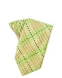 Зеленый галстук в шотландскую клетку