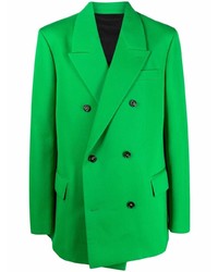 Мужской зеленый двубортный пиджак от Bottega Veneta