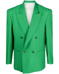 Мужской зеленый двубортный пиджак от CANAKU