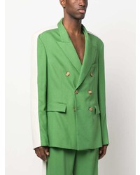 Мужской зеленый двубортный пиджак от Ahluwalia